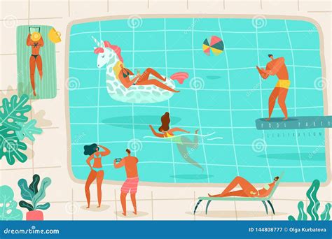 people swimming pool persons relaxing summer pool swim diving jump sunbathing loungers party