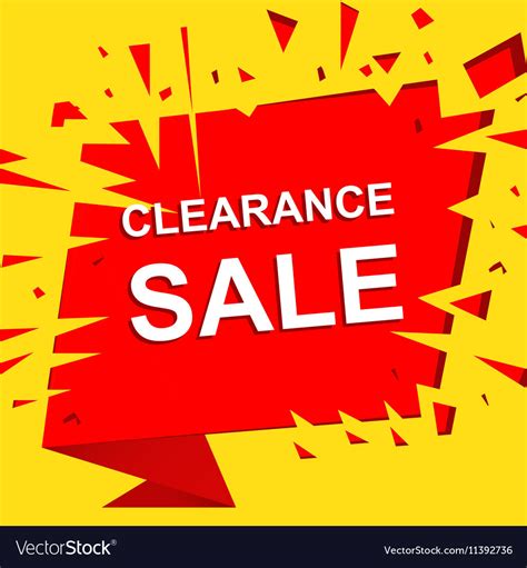 Big Sale Poster With Clearance Sale Text Vector Image