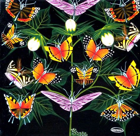 Butterflies At Night By Kambili Tingatinga Art African Art Art