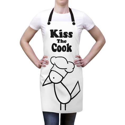 Kiss The Cook Apron Bbq Apron Chefs Apron Apron For Men Etsy Kiss The Cook Apron Aprons For