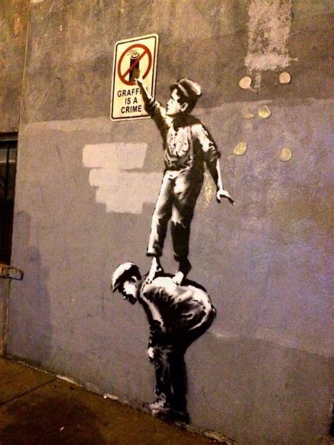 Graffiti artist Banksy's first NYC work since '10 vandalized - NY Daily ...