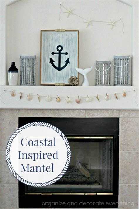 Coastal Mantel Coastal Farmhouse Decor Mantel Beach Cottage Design