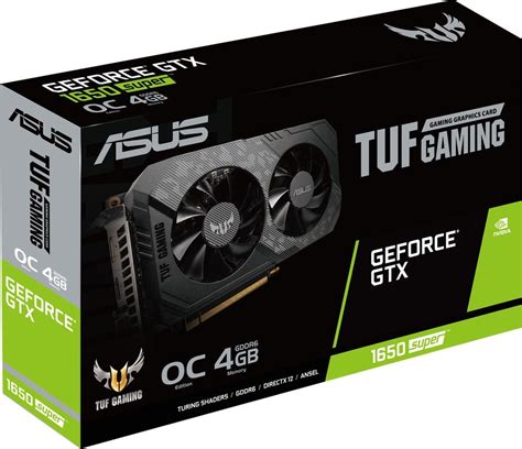 Asus Tuf Geforce Gtx 1650 Super Oc Edition 4gb Gddr6 128 Bit Pci