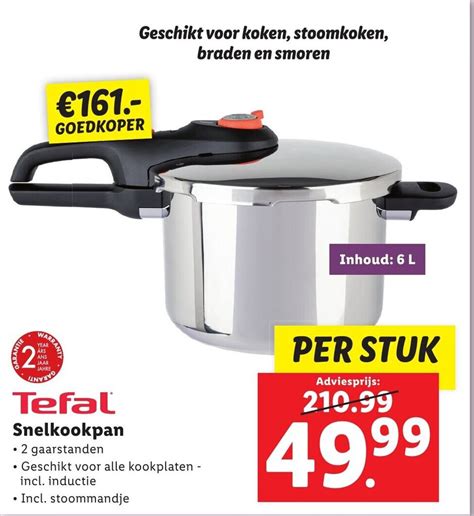 Tefal Snelkookpan L Aanbieding Bij Lidl