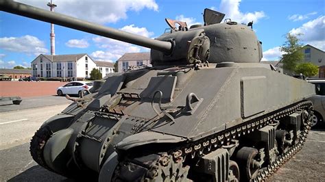M4a4 Sherman Firefly 17pdr Vc Tank At Bastogne Barracks Belgium