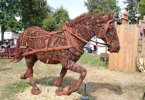 Iron Horse Created Entirely From Scrap Metal This Horse Was On