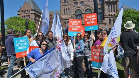 Ontario Teachers Protest Tories Planned Repeal Of Current