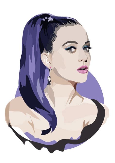 A Painting Of A Woman With Purple Hair