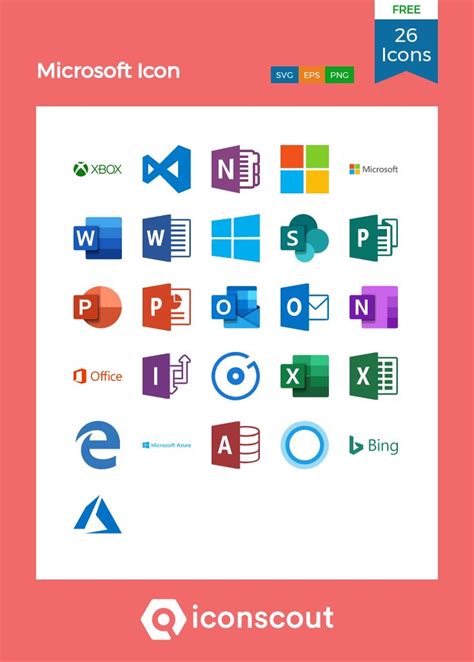 Download Microsoft Logos Icon Pack Available In Svg Png Eps Ai