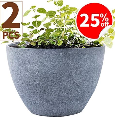 Tall Planter 26″ Large Flower Pot Patio Deck Indoor Outdoor Garden