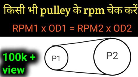 N 1 = d 2 n 2 / d 1 (3) diameter of driven pulley How to calculate pulley diameter or rpm || pulley ka size ...