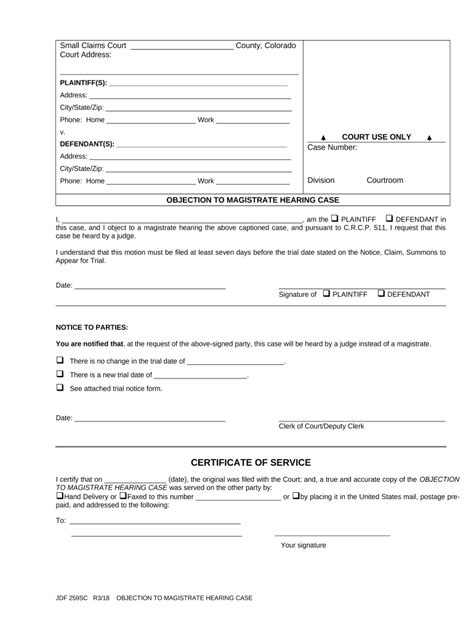 Objection Magistrate Form Fill Out And Sign Printable Pdf Template