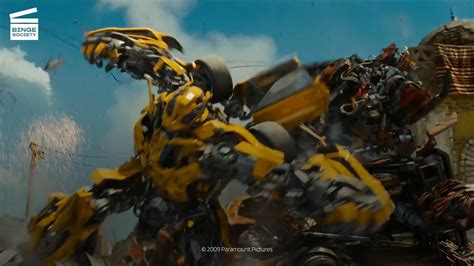transformers revenge of the fallen bumblebee fight rampage and ravage hd clip youtube