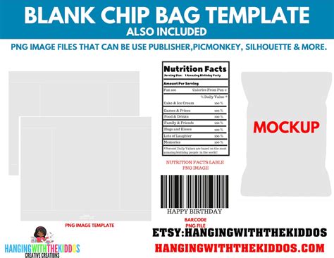 Free Chip Bag Template Canva