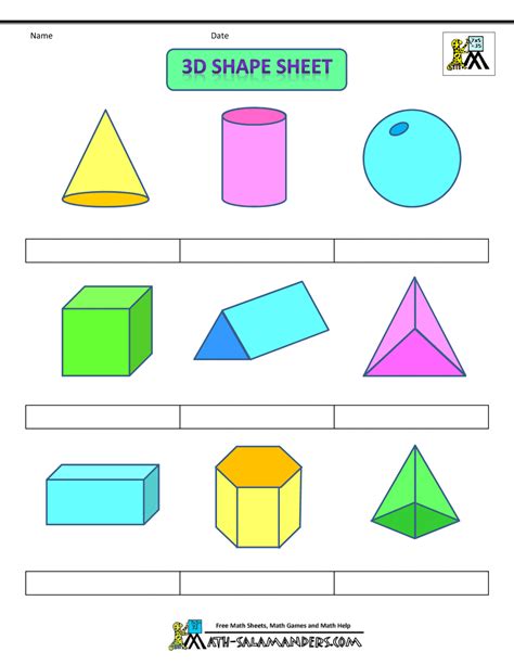 Coloring Pages Of 3d Shapes
