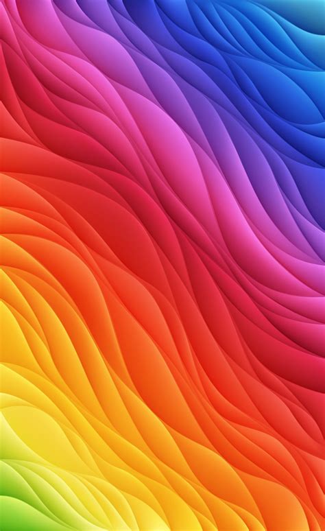 Colourful Waves Rainbow Colourful Colors Abstract Art Fondos De
