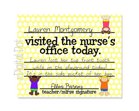 School Nurse Notes Nurse Parent Notes School Nurse T Etsy