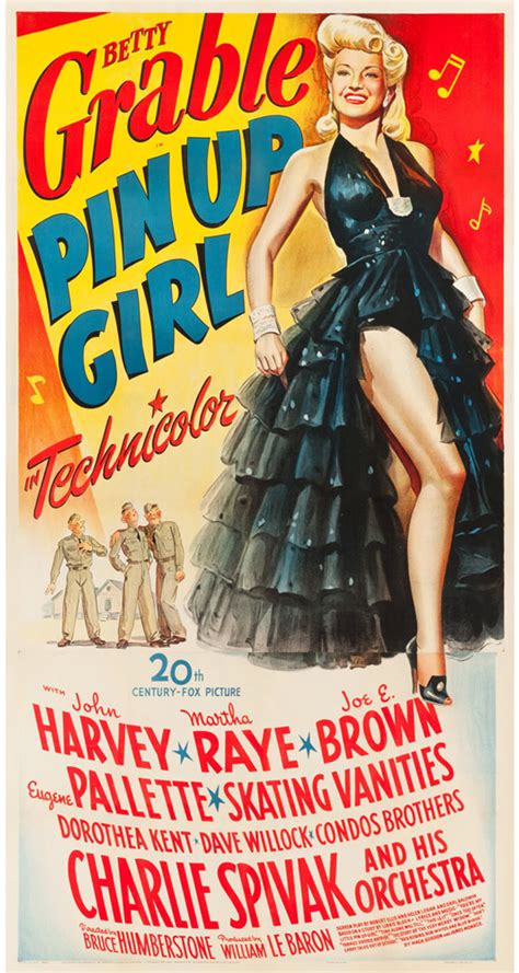 Original Pin Up Girl 1944 Movie Poster In C8 Condition For 110000
