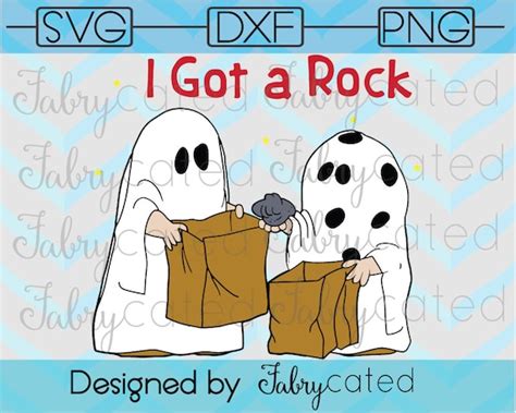 Halloween Peanuts Charlie Brown I Got A Rock Svg Dxf Png You Etsy