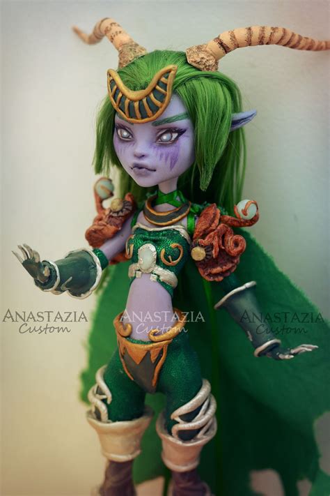 monster high custom ooak customized doll ysera world of warcraft monster high school monster