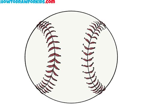 How To Draw A Baseball Easy Drawing Tutorial For Kids