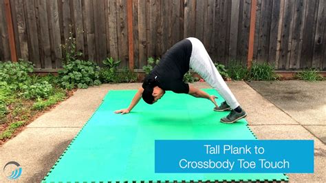 Tall Plank To Crossbody Toe Touch Youtube