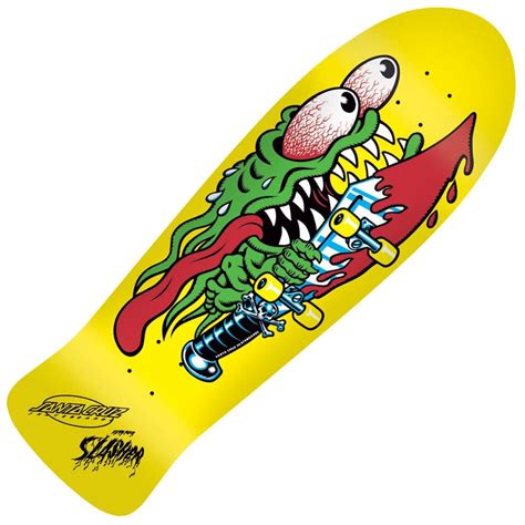 Santa Cruz Skateboards Slasher Yellow Re Issue Skateboard Deck 101