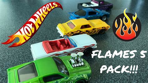 Opening The 2018 Hot Wheels Flames 5 Pack Youtube