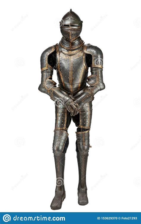 Medieval Antique Vintage Black Knights Armour Stock Photo Image Of