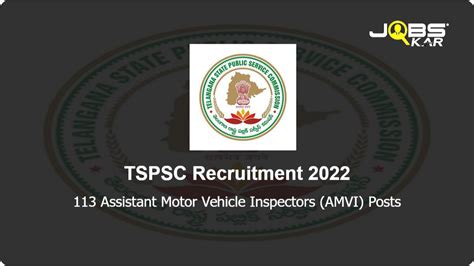 Tspsc Recruitment Apply Online For Assistant Motor Vehicle