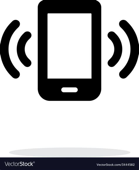Mobile Phone Bell Icon On White Background Vector Image