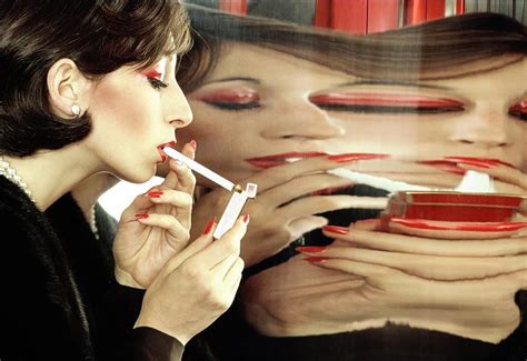 Anjelica Huston Lighting A Cigarette Photograph By Bob Stone Fine Art