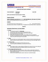 Contract For Landscaping Services