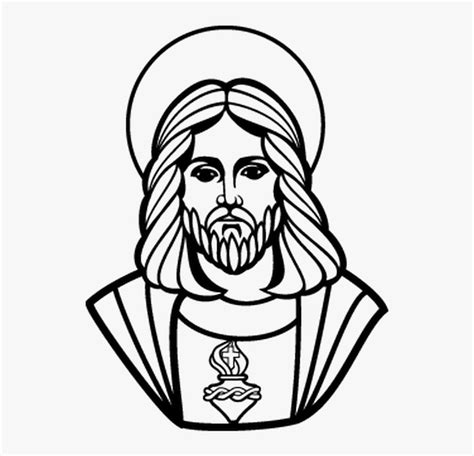 Face Jesus Drawing Easy Hd Png Download Kindpng