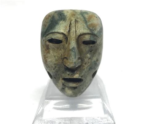 Pre Columbian Mayan Jade Mask Antique Price Guide Details Page