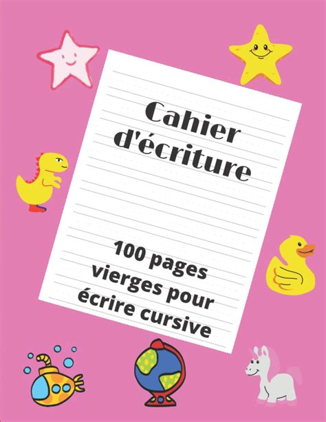 Buy Cahier Décriture 100 Pages Vierges Pour Sentrainer à écrire Cp