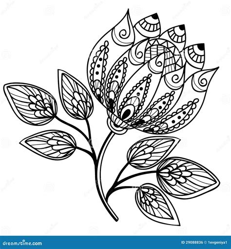 Desenhos Em Preto E Branco De Flores