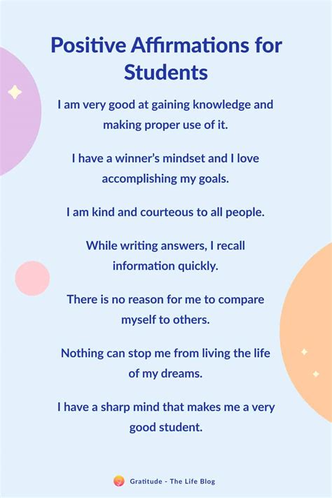 100 Positive Affirmations For Students