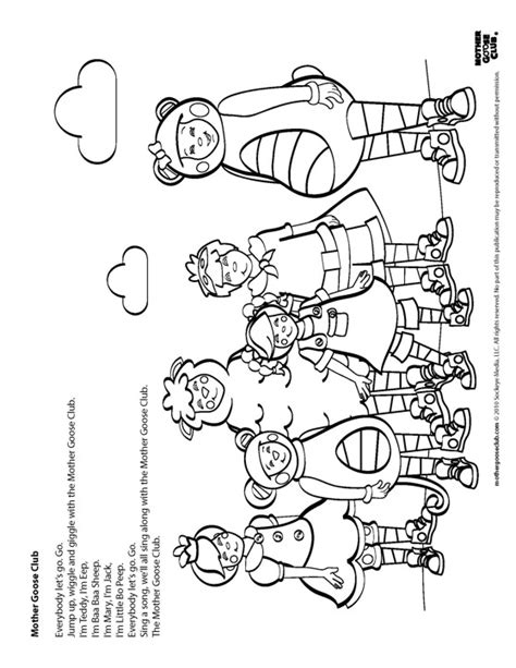 And you can freely use images for your personal blog! Coloring Pages: Mother Goose Club | Speakaboos Worksheets