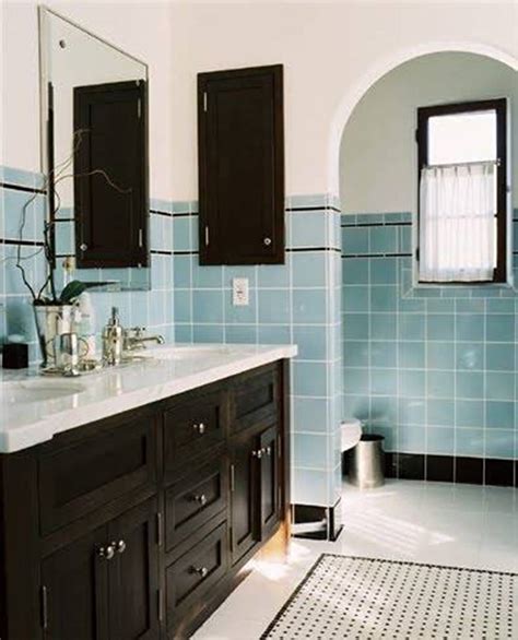 Retro kitchens of the 50s are hot these days. 45 magnificent pictures of retro bathroom tile design ideas