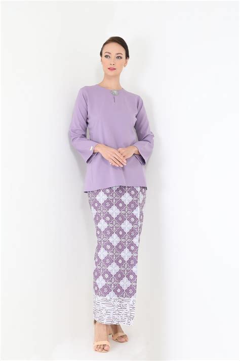 Baju Kurung Kedah Pesak Melur Purple Shopperboard