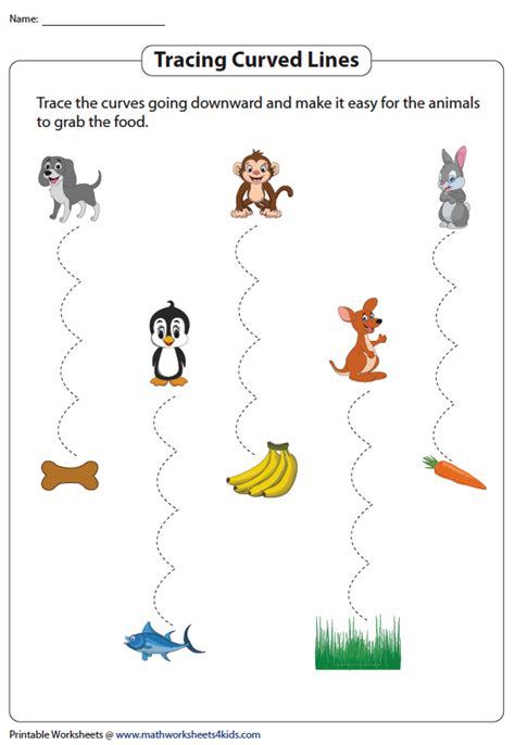 Tracing Curved Lines Downward Nursery Worksheets Tracing Lines Alphabet Tracing Worksheets