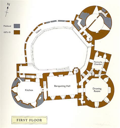 Castell Coch Plan Of The First Floor Castle Layout Castle Designs