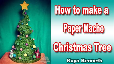 How To Make A Paper Mache Christmas Tree Diy Youtube