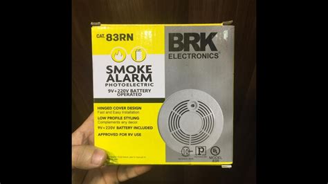 Co alarm models co5120bn, co5120pdbn; BRK Electronics 83R Smoke Alarm Ionization Battery ...