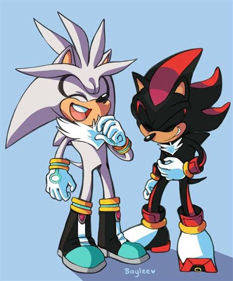 Silver And Shadow Laughing Sonic And Shadow Sonic Fan Art Shadow