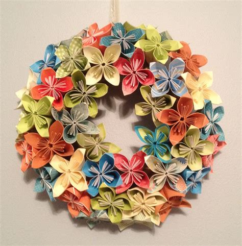 Love This Wreath Paper Flower Wreaths Origami Flowers Flower Crafts