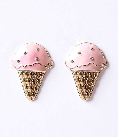 Oh Darlings It S So Scrumptious Adorable Ice Cream Cone Shaped Earrings Boasting A Golden