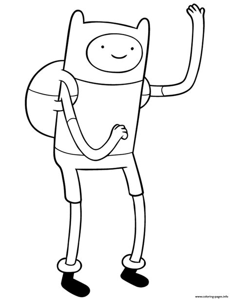 Cool Finn Adventure Time Se04a Coloring Page Printable