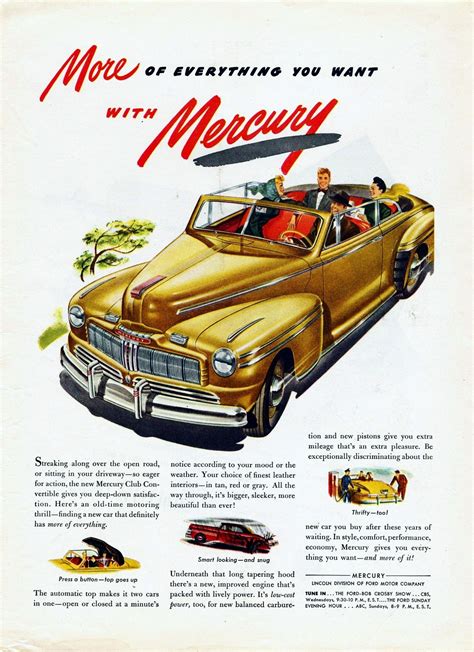 Pin By Ferdinand De Balzerac On Vintage Vehicle Ads Mercury Mercury